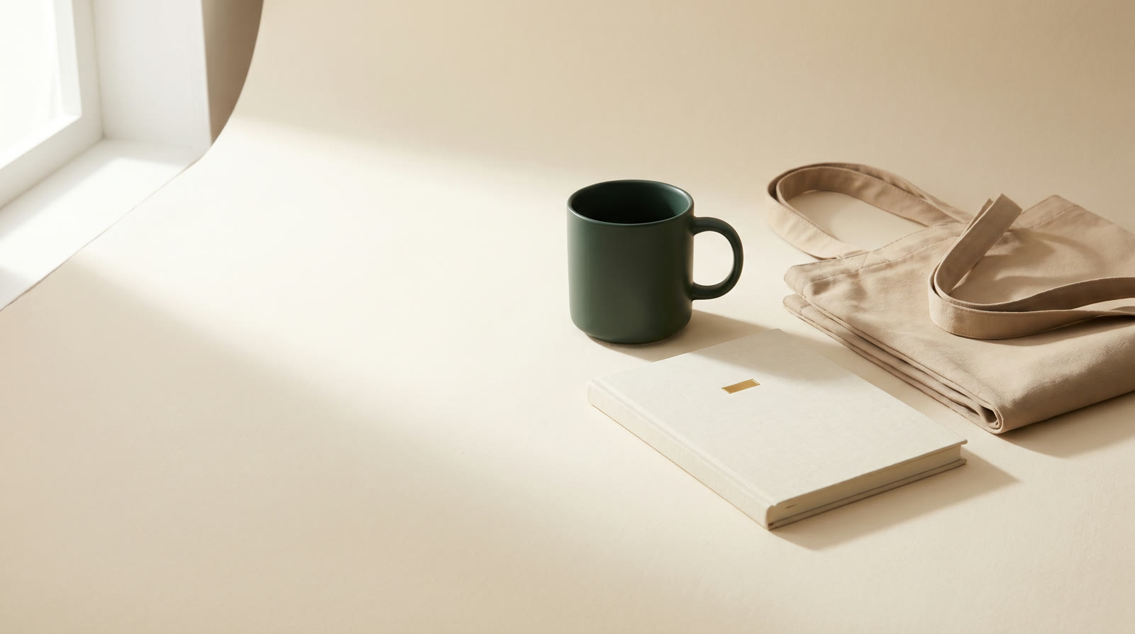 Curated gift set on cream